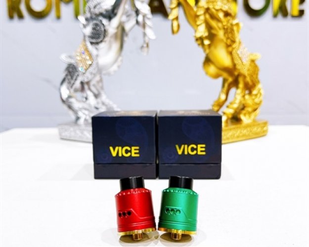 ASMODUS X VAPEPORN Vice RDA 24mm Atomizer Authentic (Build Coil Bông Sẵn) - Xanh