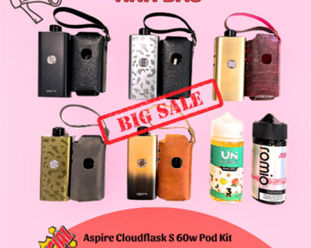 Aspire Cloudflask S 60w Pod Kit + Dầu Mỹ 100ml Uni Cloud Hoặc Romio