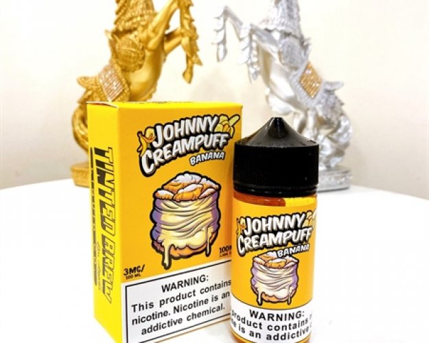 Johnny CreamPuff 3Mg -100Ml - - Banana (Bánh Su Kem Chuối)