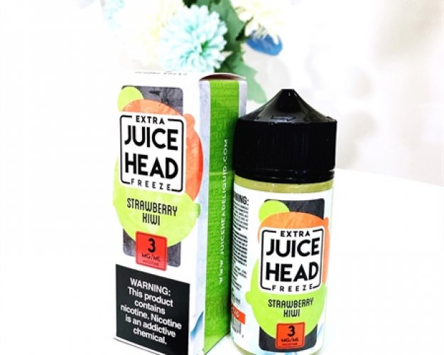 Juice Head Freeze 100ml - Strawberry Kiwi ( Dâu Kiwi )-6mg