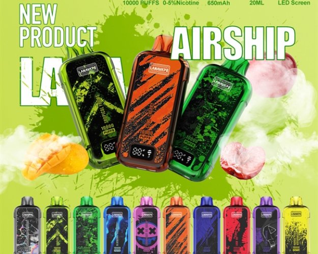 LANAVAPE Airship 10000 Hơi - 3%Mg - StrawBerry Kiwi (Dâu - Kiwi)