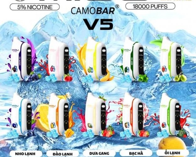 Miou V5 18000puffs 5% - Mint Ice (Bạc Hà Lạnh)