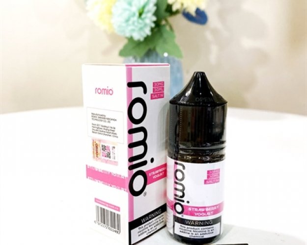 Romio Saltnic 50mg 30ml New - Strawberry Yogurt (Sữa Chua Dâu)