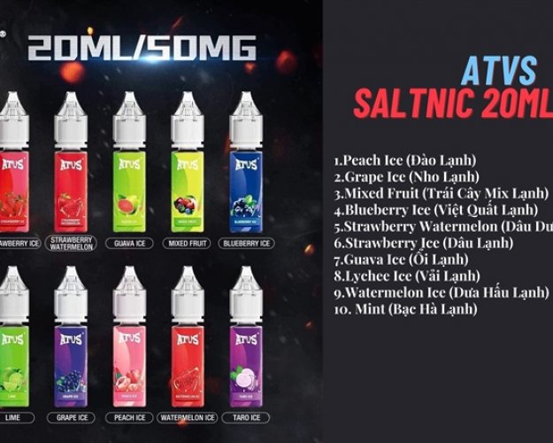 TINH DẦU SALTNIC ATVS 50Mg - Grape Ice (Nho Lạnh)